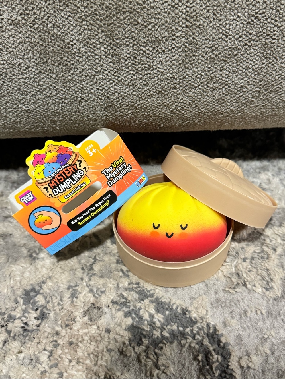 Mystery Dumpling Surprise Toy - Yellow & Red Squishy
